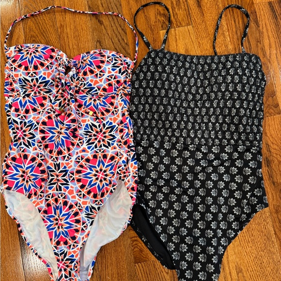 Old Navy Other - 2 NWT Old Navy Colorful and Black Patterned One Piece Swimsuits